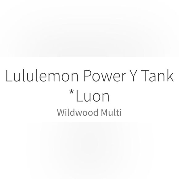 Lululemon Power Y Tank Luon Wildwood Multi - Picture 6 of 15